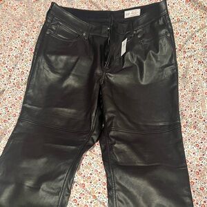 GAP Black Faux Leather Pants